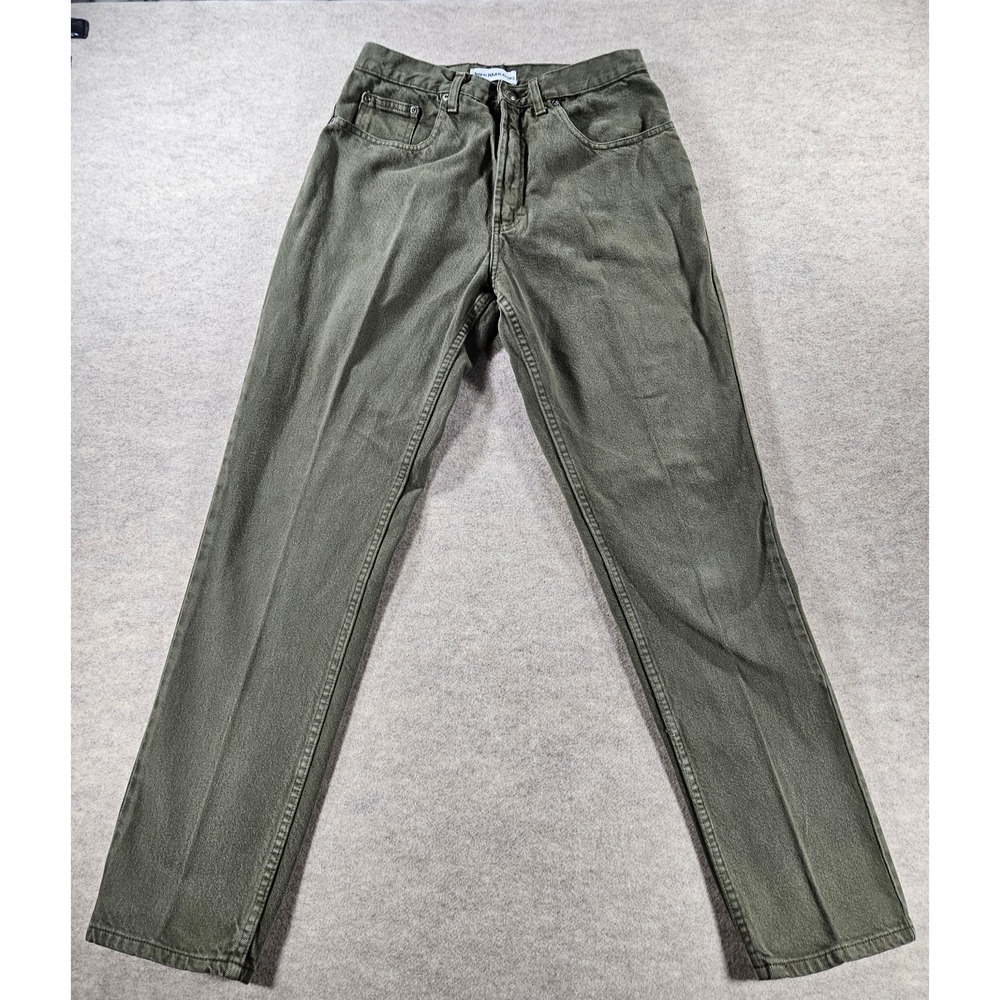 Vintage Canyon River Blues Jeans Womens 9 Olive Green Straight Leg 100% Cotton